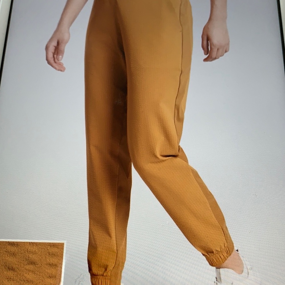 Athleta Mustard Gold Track Joggers